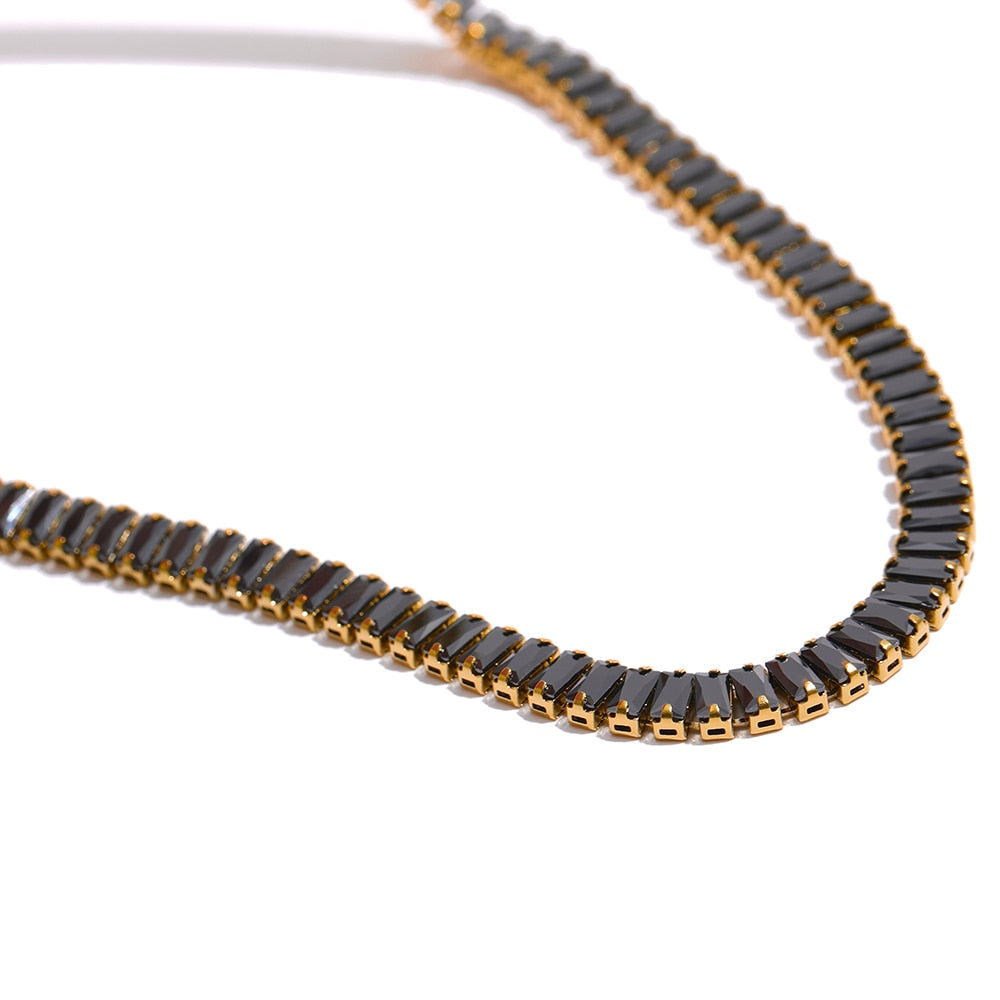 Onyx Tennis Necklace