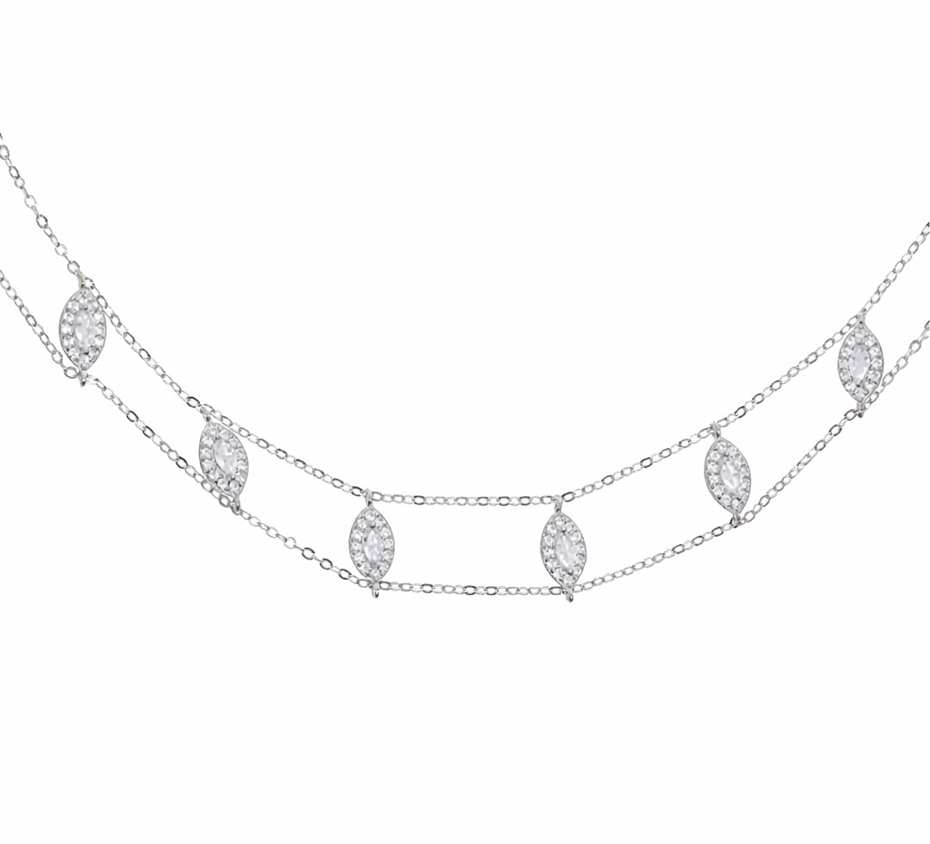 Marquise Choker - Silver