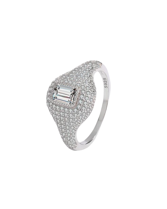 Baguette Pave Ring