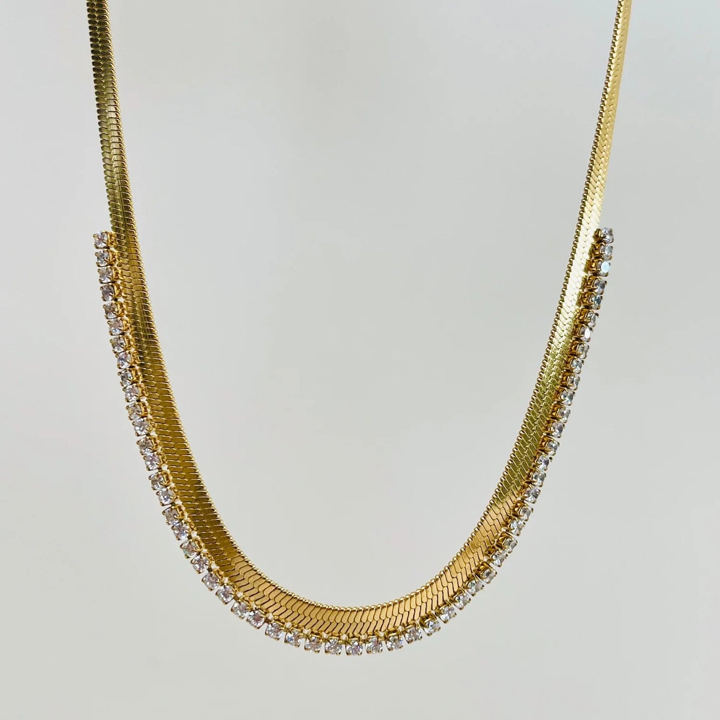 diamond herringbone -gold