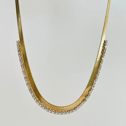 diamond herringbone -gold