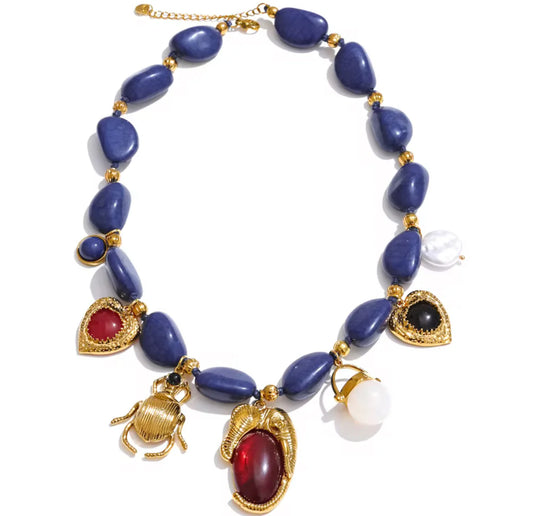 Indigo Charm Necklace
