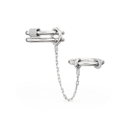 linked silver chain ring