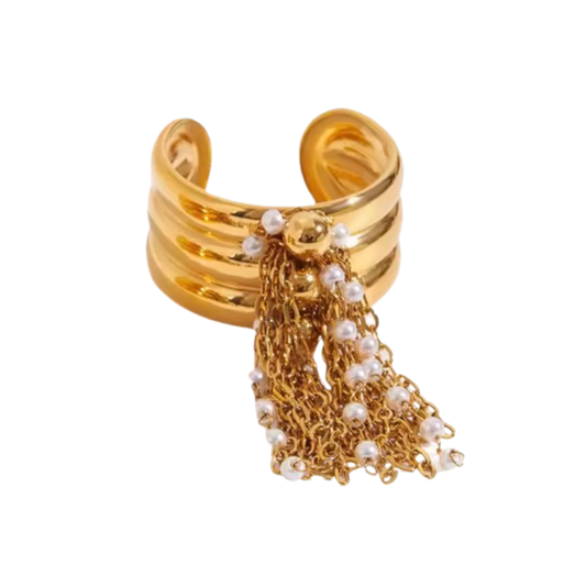 Pearl Tassel Ring