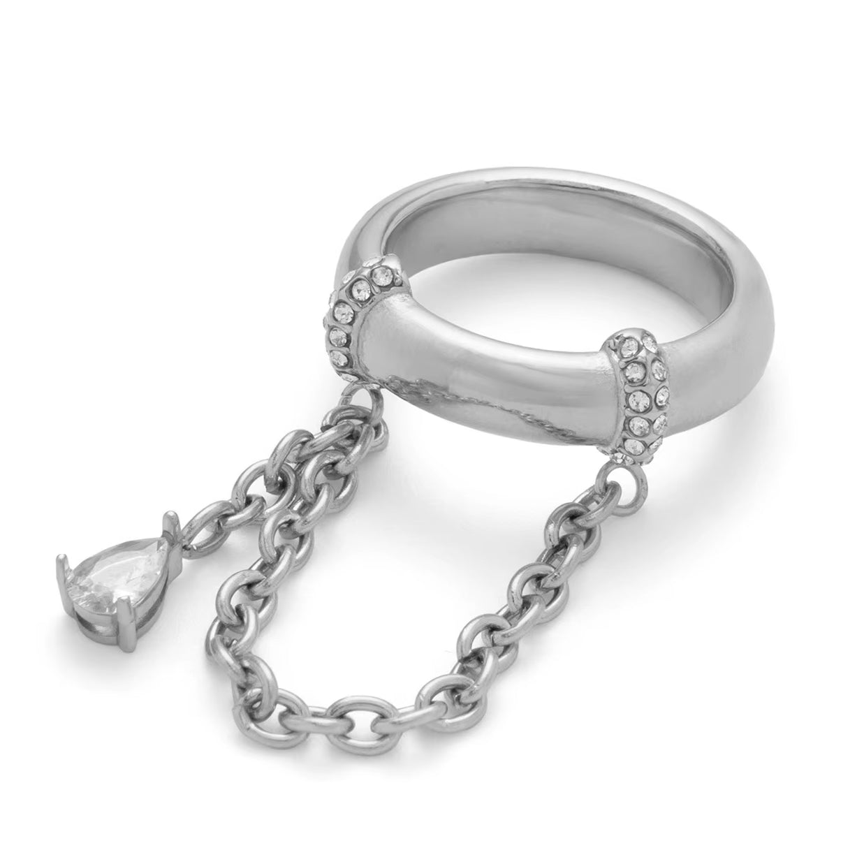 Teardrop Ring Silver